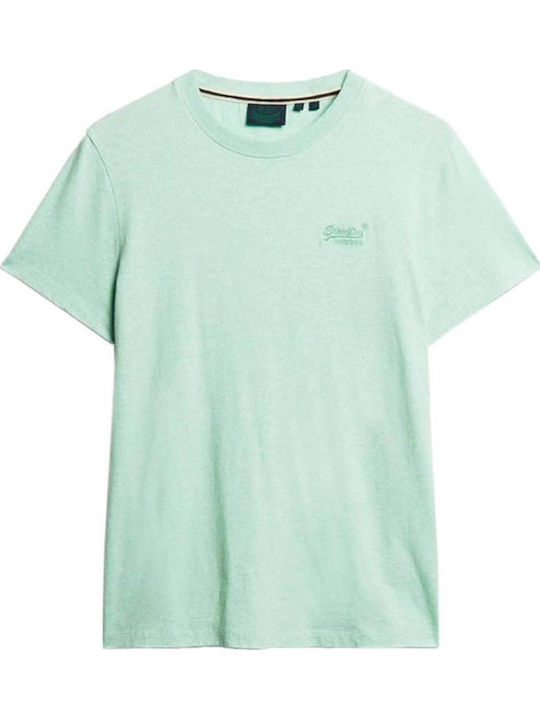 D1 Ovin Polo Kurzarmbluse Light Mint Green Marl