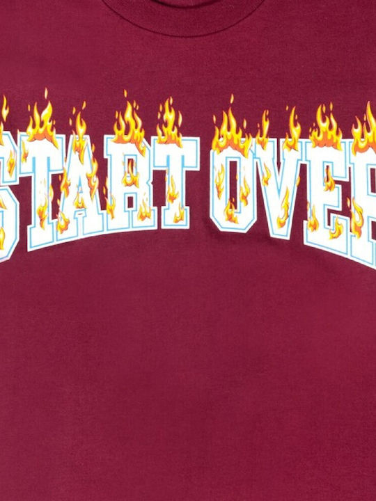 Start Over T-shirt Μπορντό