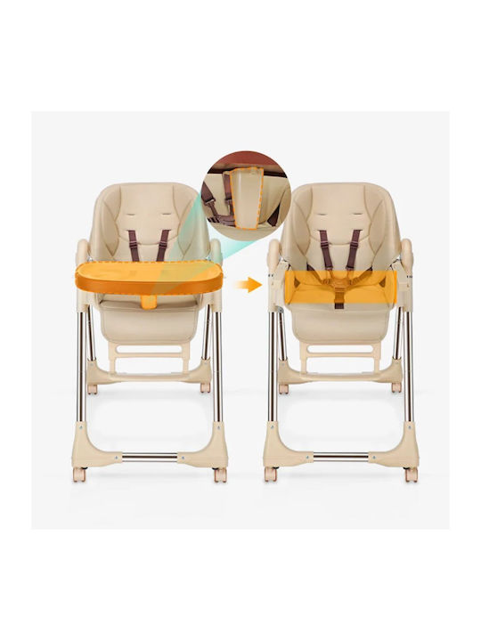 Dream House Foldable Baby Highchair with Adjustable Height Green