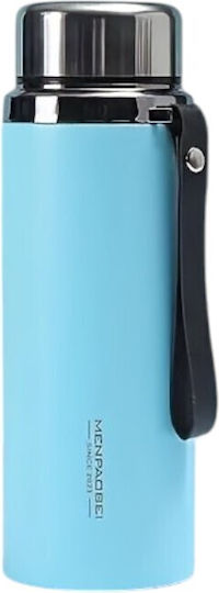 Bottle Thermos Stainless Steel / Plastic 800ml Blue