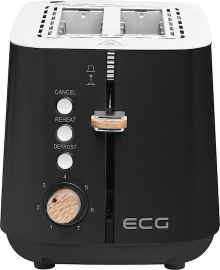 ECG Toaster 2 Schlitze 1000W Schwarz