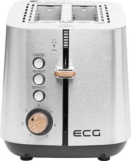 ECG Φρυγανιέρα 2 Θέσεων 1000W Inox