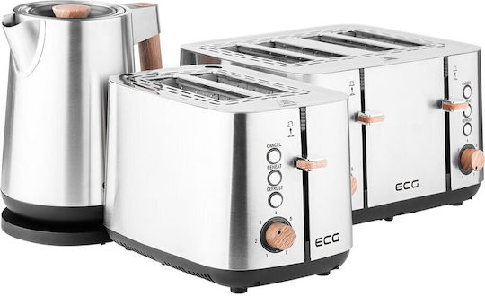 ECG Φρυγανιέρα 2 Θέσεων 1000W Inox