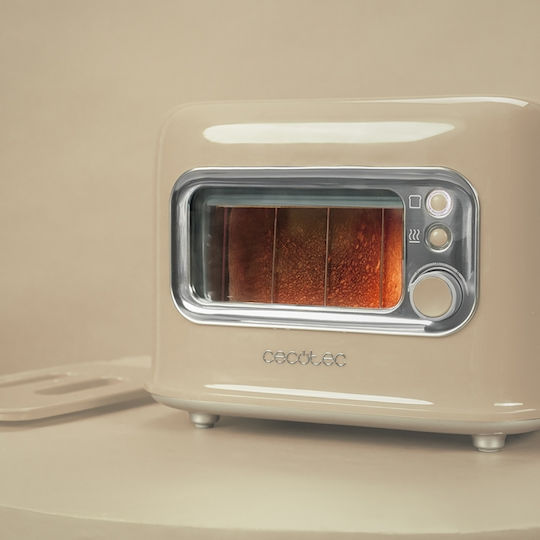 Cecotec Retrovision Prăjitor de pâine 2 sloturi 700W Bej