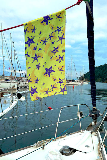 Miami Beach Beach Towel Yellow 70x150cm.