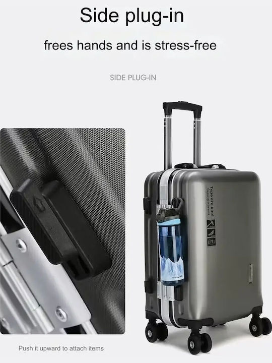 Kourk Medium Hard Blue Suitcase With 4 Wheels Height 69cm