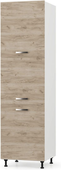 Στήλη Κουζίνας Charlotte 60x56x213.4cm Δρυς