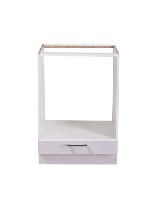 Diva Lower Oven Cabinet White 60x56x82pcs