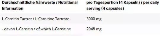 Inlead Nutrition L-Carnitine 120 Mützen