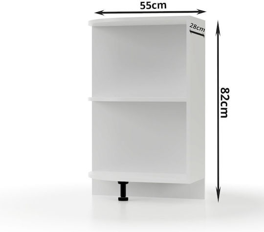 Modest Dulap de Colț pardoseală Alb 28x55x82buc
