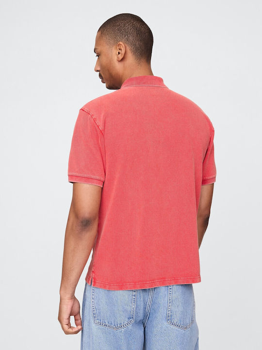 Polo Herrenbluse Kurzarm Rote