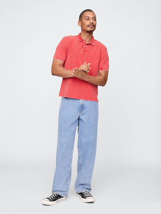 Polo Herrenbluse Kurzarm Rote