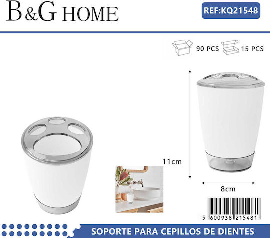 Toothbrush Support Base Plastic White