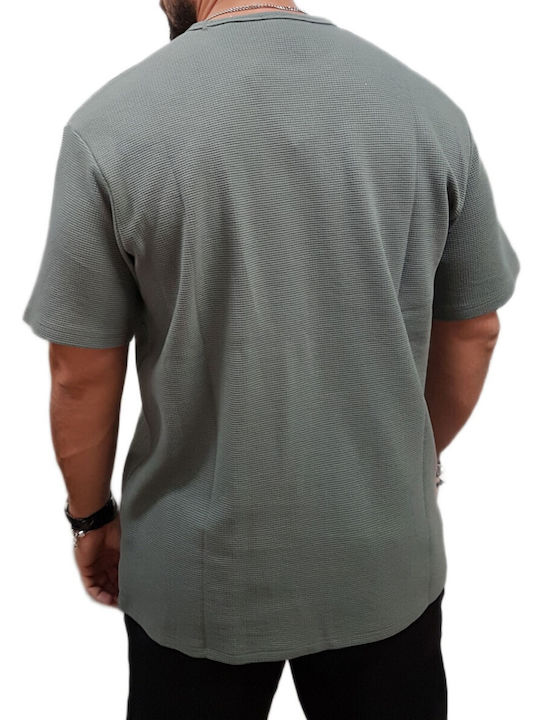 Herrenblusen Kurzarm T-Shirt Sage Grün