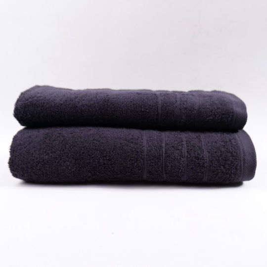 Linea Interiors Πετσέτα Προσώπου 50x100εκ. Black Βάρους 500gr/m²