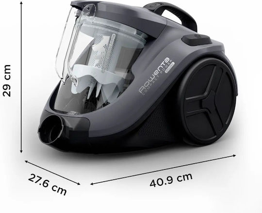Rowenta Compact Power Прахосмукачка 750W С контейнер 1.5лт Сива