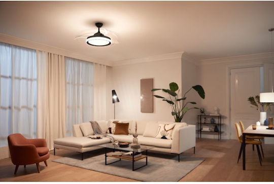 Philips Bliss Ανεμιστήρας Οροφής 51cm με Φως Μαύρος