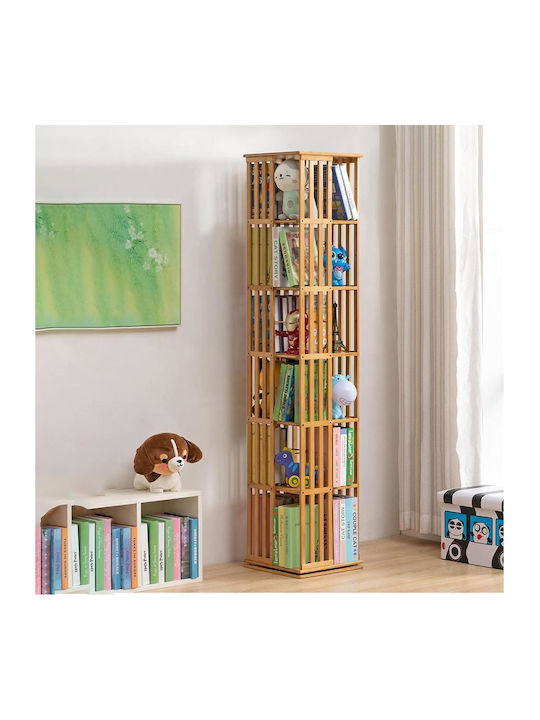 5-Tier Shelf H149x37x37cm Bamboo Wood