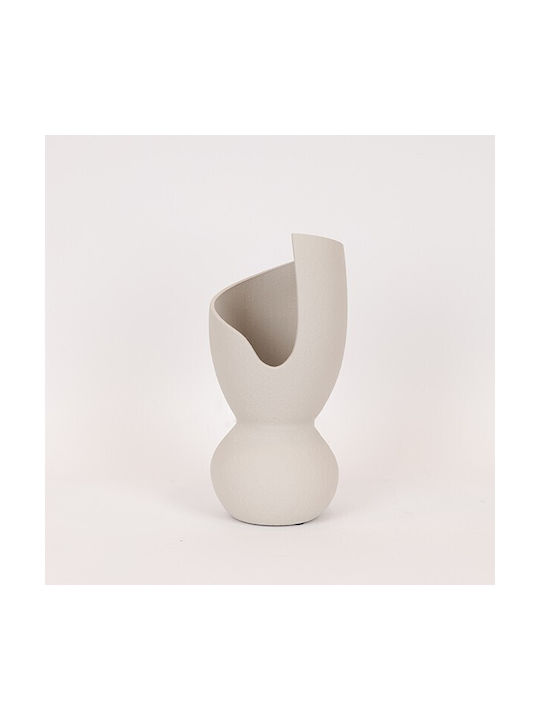 Decorative Vase Beige 17x17x35cm