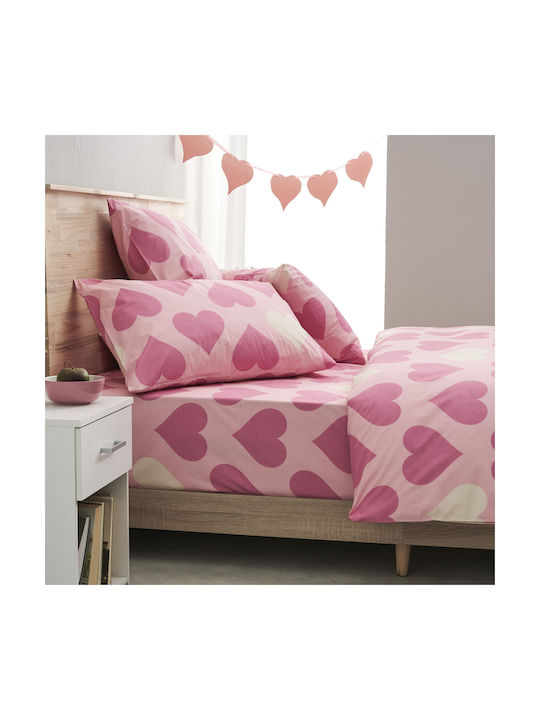 Charalambidis Textiles Pillowcase Set Pink 52x72cm.