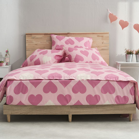 Charalambidis Textiles Pillowcase Set Pink 52x72cm.