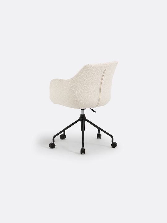 Sessel Matie mit Armlehnen & Rollen in Beige Farbe 60x63x85cm 1Stück