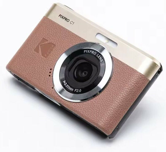Kodak Pixpro C1 Compact Camera 13MP Optical Zoom 4x Brown | Skroutz.mt