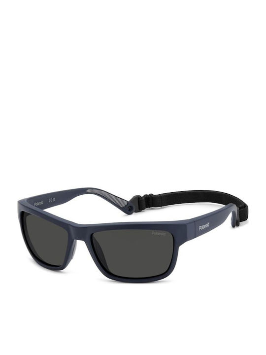 Polaroid Men's Sunglasses with Blue Plastic Frame and Polarized Lens PLD7031/S FLL/M9