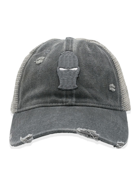 Ghetto Graue 3D-Maske Gewaschene Kappen 6-Panel Ghetto Graue 3D-Maske Gewaschene Kappen 6-Panel