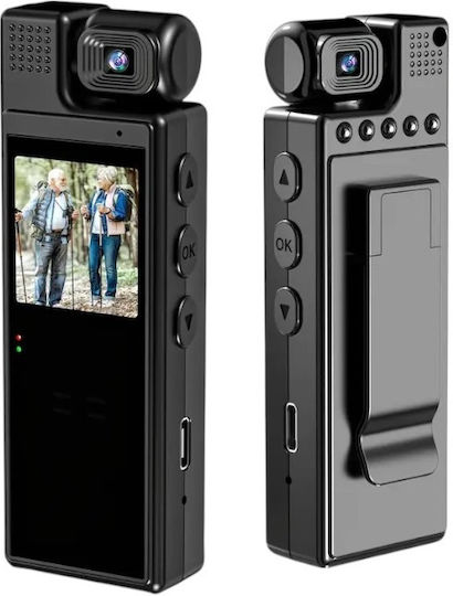 Mini Action Camera Full HD (1080p) with Screen 1.3" Black