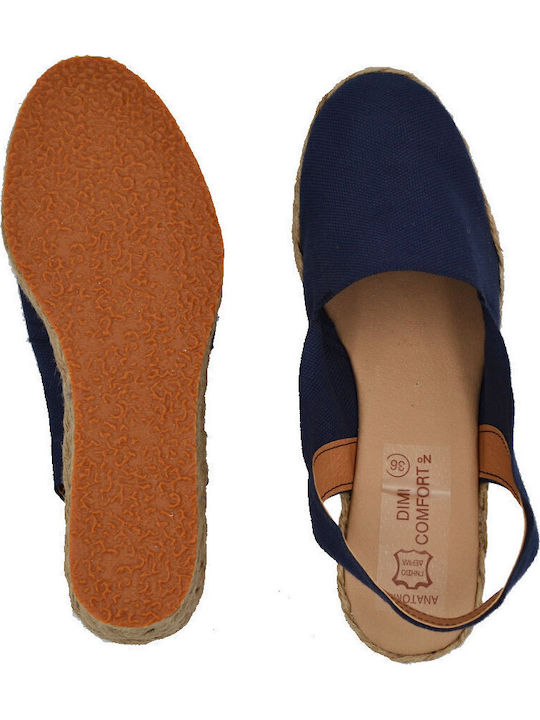 Anatomic Women's Fabric Platform Shoes Blue
