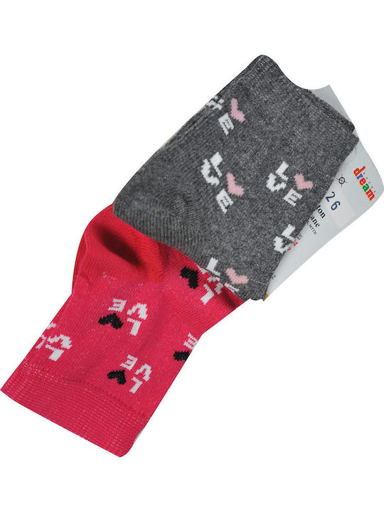 Dream Kids' Socks PINK-FUCHSIA 2 Pairs
