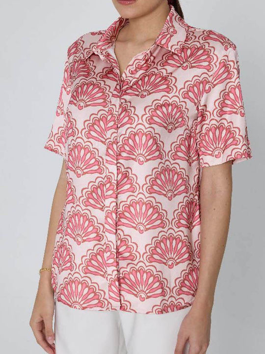 Naryssa Women's Short Sleeve Shirt Peach