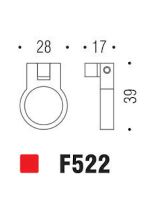 Πόμολα Επίπλων Colombo F522 Cromosat