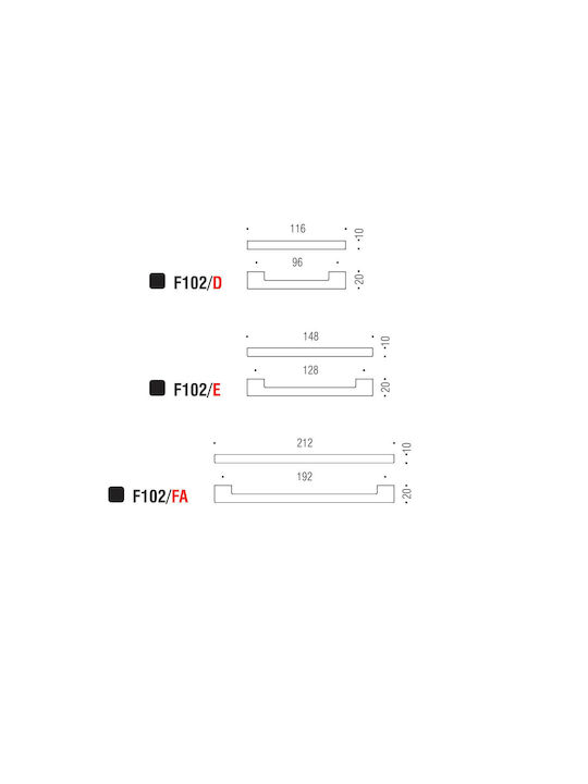 Λαβές Επίπλων Colombo Formae F102 96mm Χρυσό Ματ