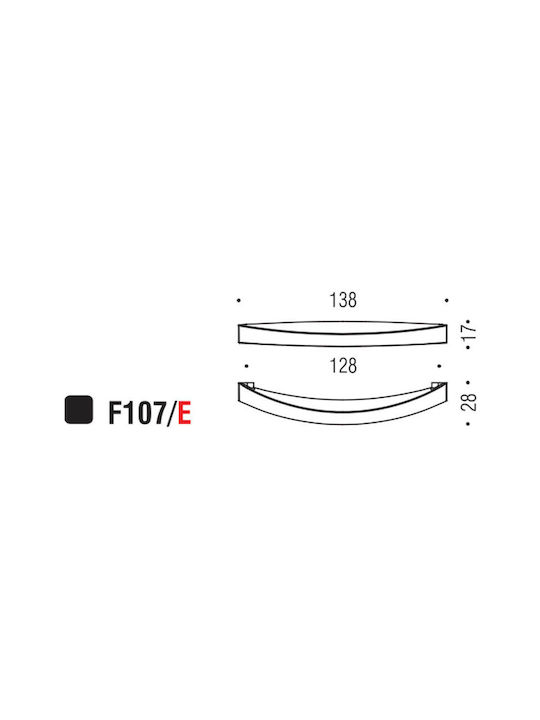 Möbelgriffe Colombo Formae F107 Chrom