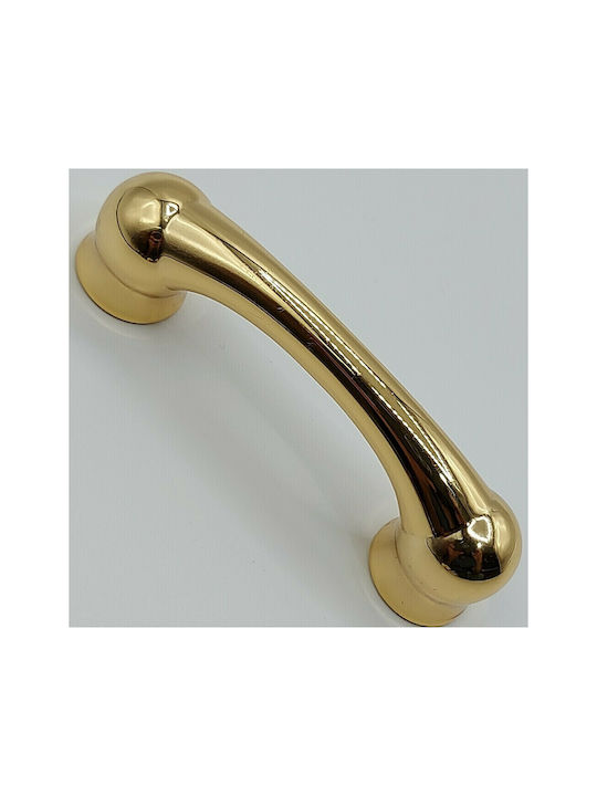 Italian Furniture Handle Mandelli 9012-oro Gold Glossy Size 6.4cm