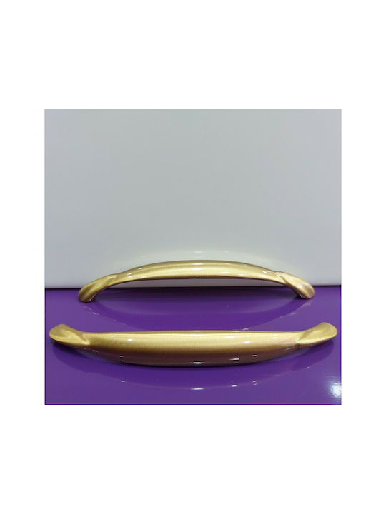 Brass Italian Furniture Handle Mandelli 9000-160-20a Size 16.0cm Matte Gold