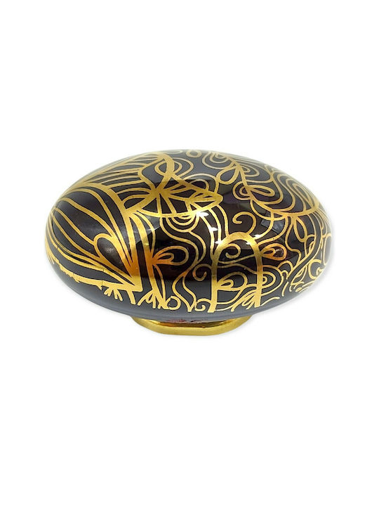 Porcelain Italian Furniture Knob Premiere 1282-oro1 Gold Glossy Porcelain