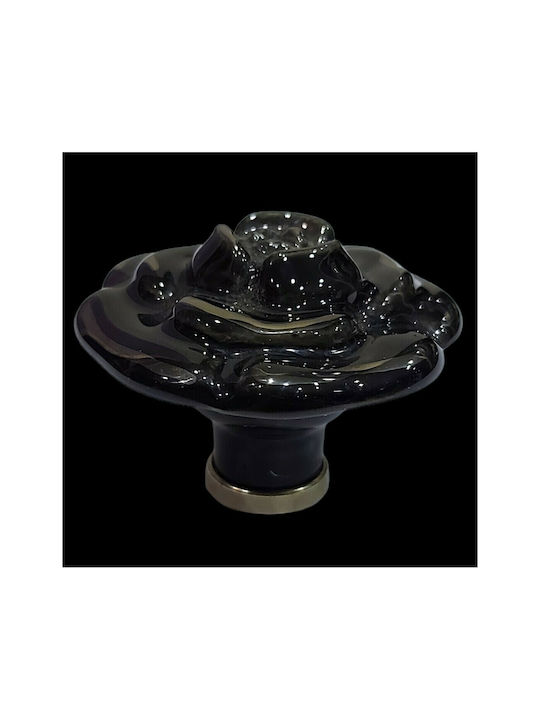 Porcelain Italian Furniture Knob Premiere 1492-arg1 Chrome Diameter 52 Porcelain