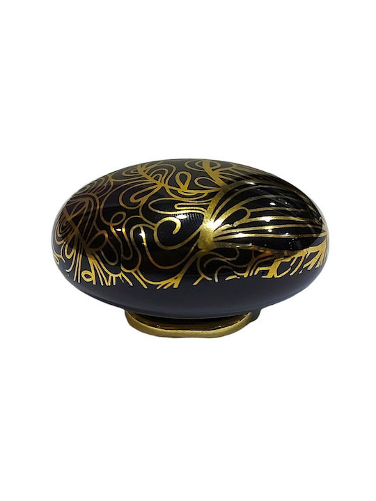 Porcelain Italian Furniture Knob Premiere 1282-oro1 Gold Glossy Porcelain