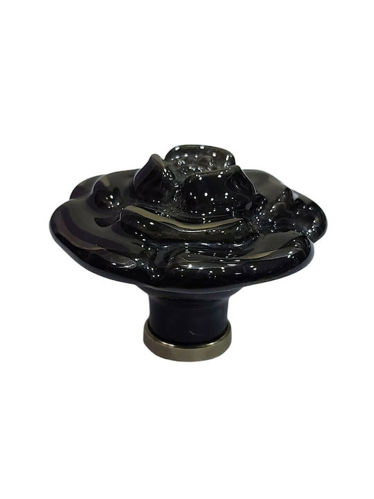 Porcelain Italian Furniture Knob Premiere 1492-arg1 Chrome Diameter 52 Porcelain