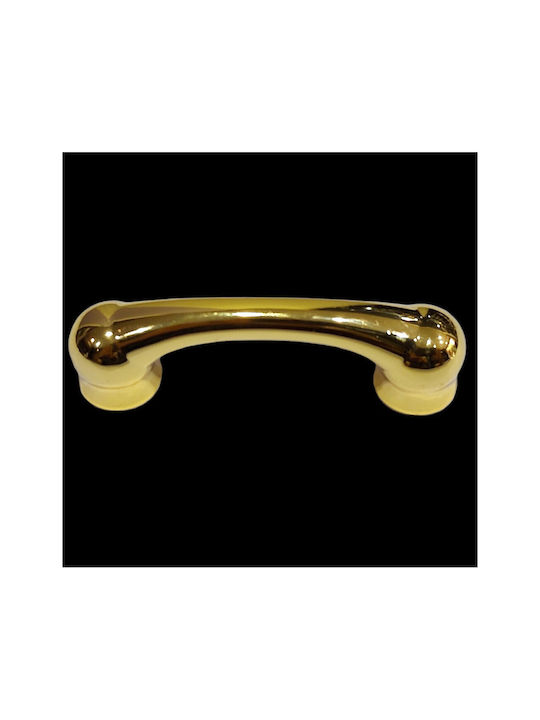 Italian Furniture Handle Mandelli 9012-oro Gold Glossy Size 6.4cm