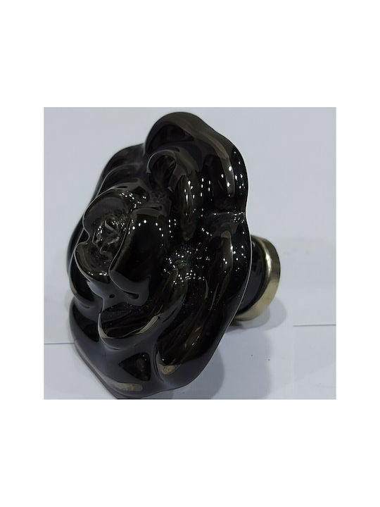 Porcelain Italian Furniture Knob Premiere 1492-arg1 Chrome Diameter 52 Porcelain