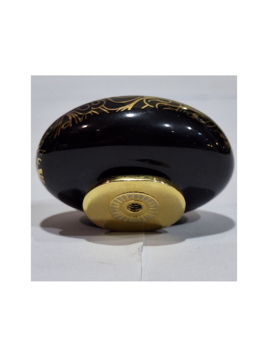 Porcelain Italian Furniture Knob Premiere 1282-oro1 Gold Glossy Porcelain