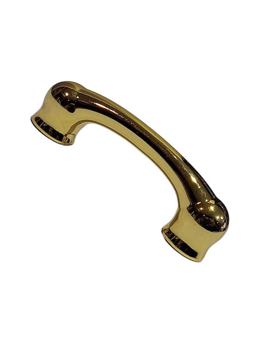 Italian Furniture Handle Mandelli 9012-oro Gold Glossy Size 6.4cm