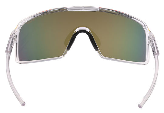 R2 Cycling Glasses with Pink Frame & Transparent Lenses