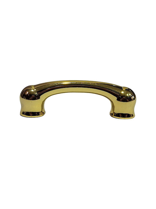 Italian Furniture Handle Mandelli 9012-oro Gold Glossy Size 6.4cm