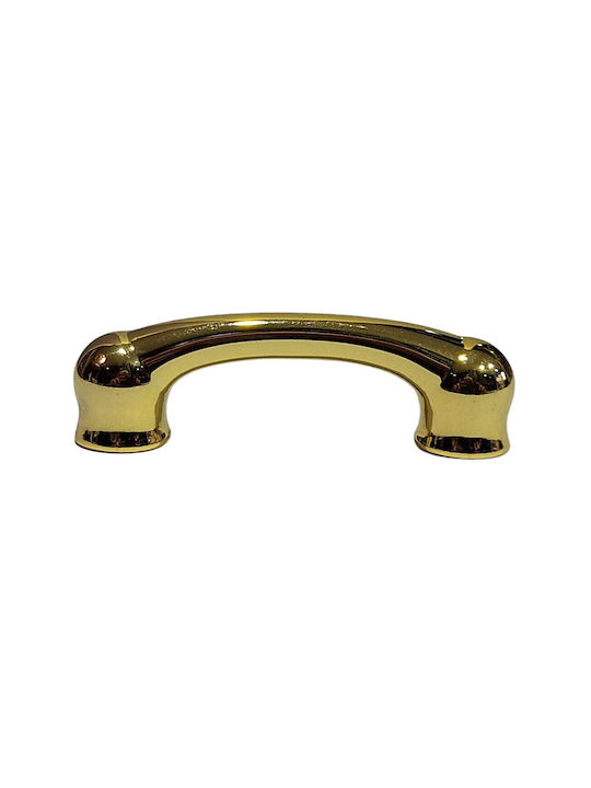 Italian Furniture Handle Mandelli 9012-oro Gold Glossy Size 6.4cm