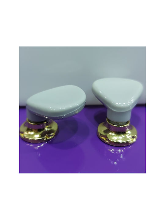 Italienischer Möbelknopf Acm 11424-000-ino1 Gold-Grau Durchmesser 30